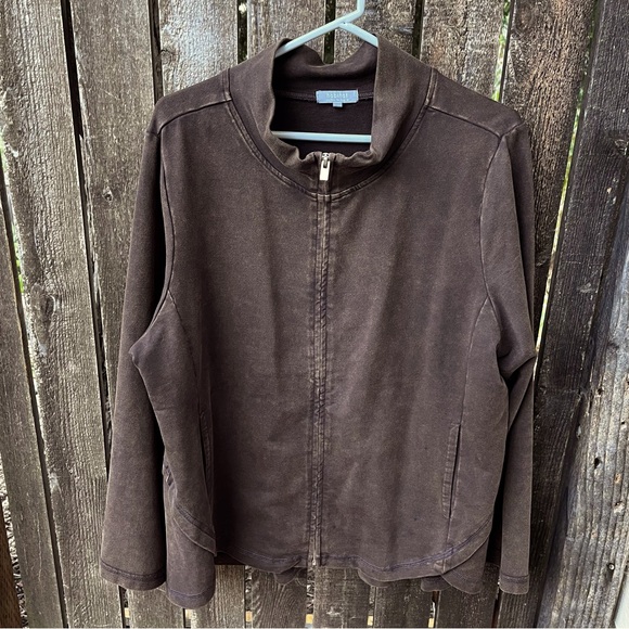 Habitat River Wash Chill Zip Jacket In Brown Sz XL - Picture 3 of 13